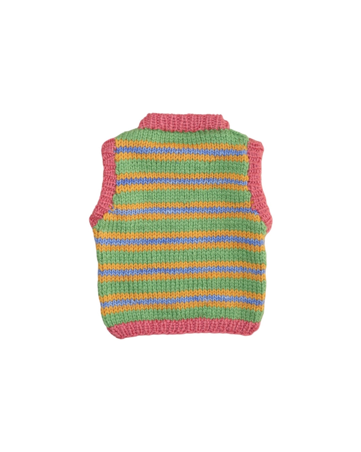 Striped Hand Knit Vest